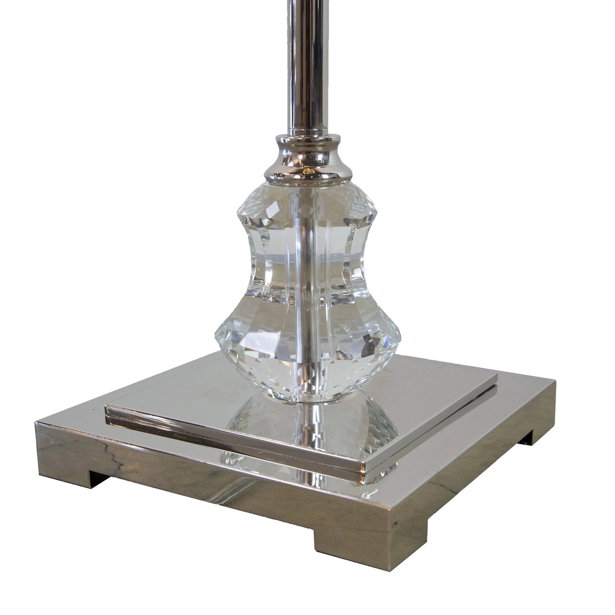 Crystal and Polished Nickel Floor Lamp I4254