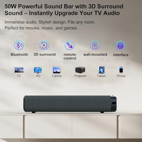 50W Bluetooth Soundbar with 3D Surround Sound P9091