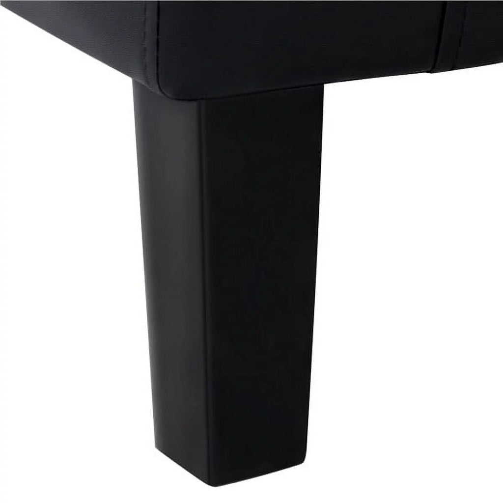 Black Faux Leather Accent Arm Chair J541505