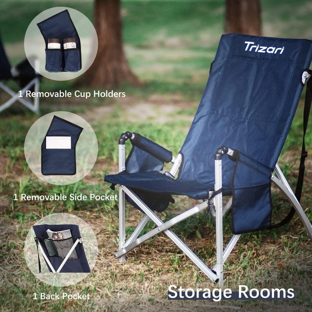 Ultralight Portable Folding Camping Chair with Cup Holders and Carry Bag G2343