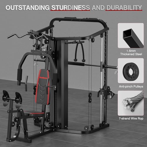 Smith Machine with 138LB Weight Stack I862207