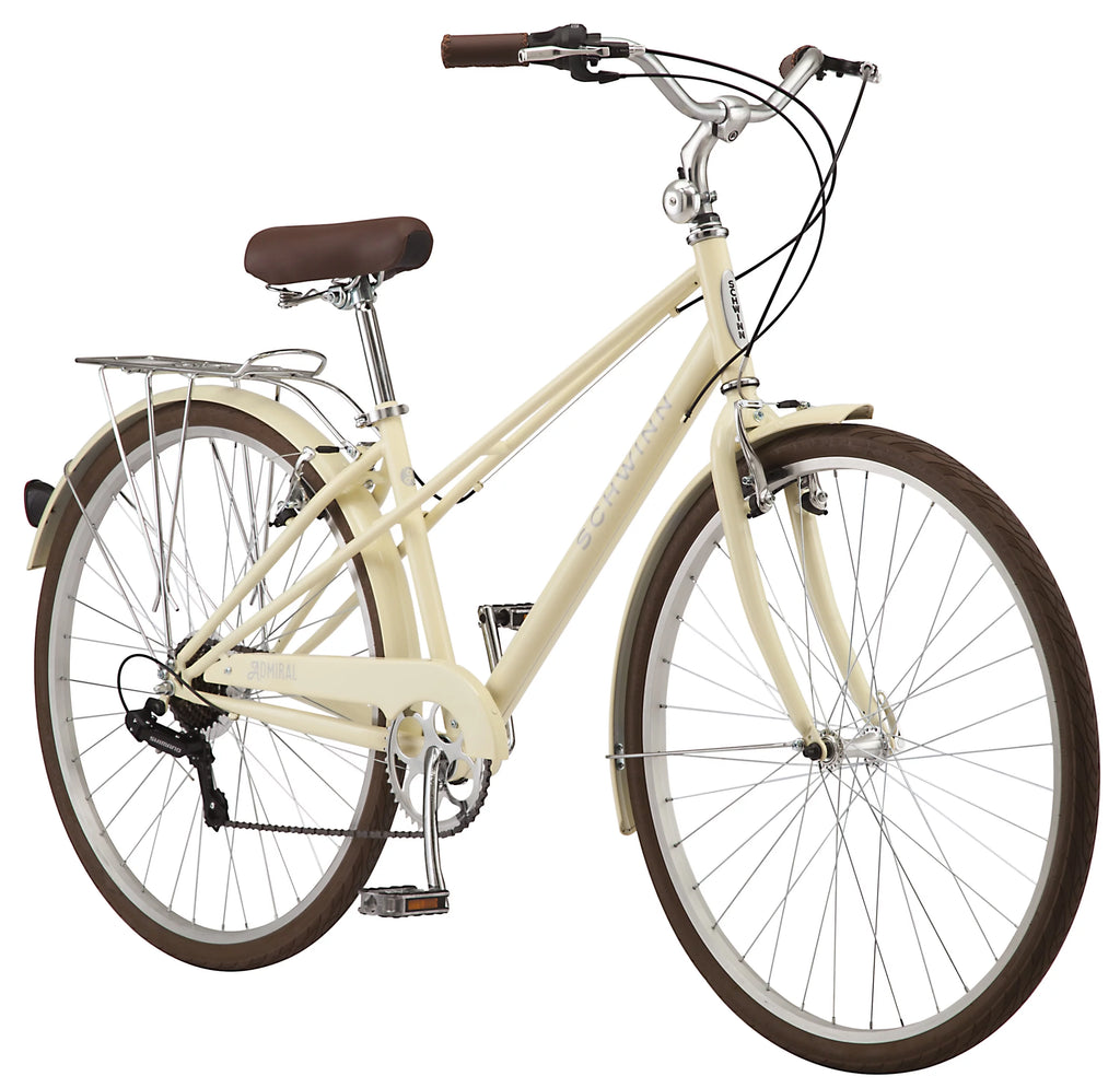 700c 7 Speeds Cream Hybrid Bike Q22557
