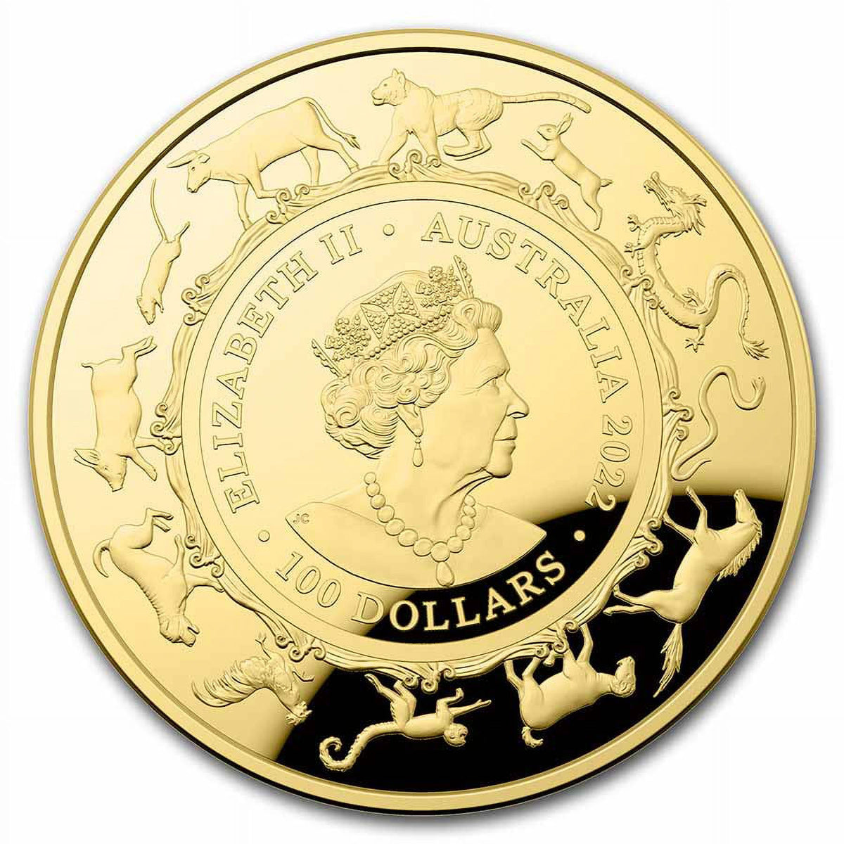 1 oz Gold $100 Lunar Year of the Tiger Domed Proof Coin V502