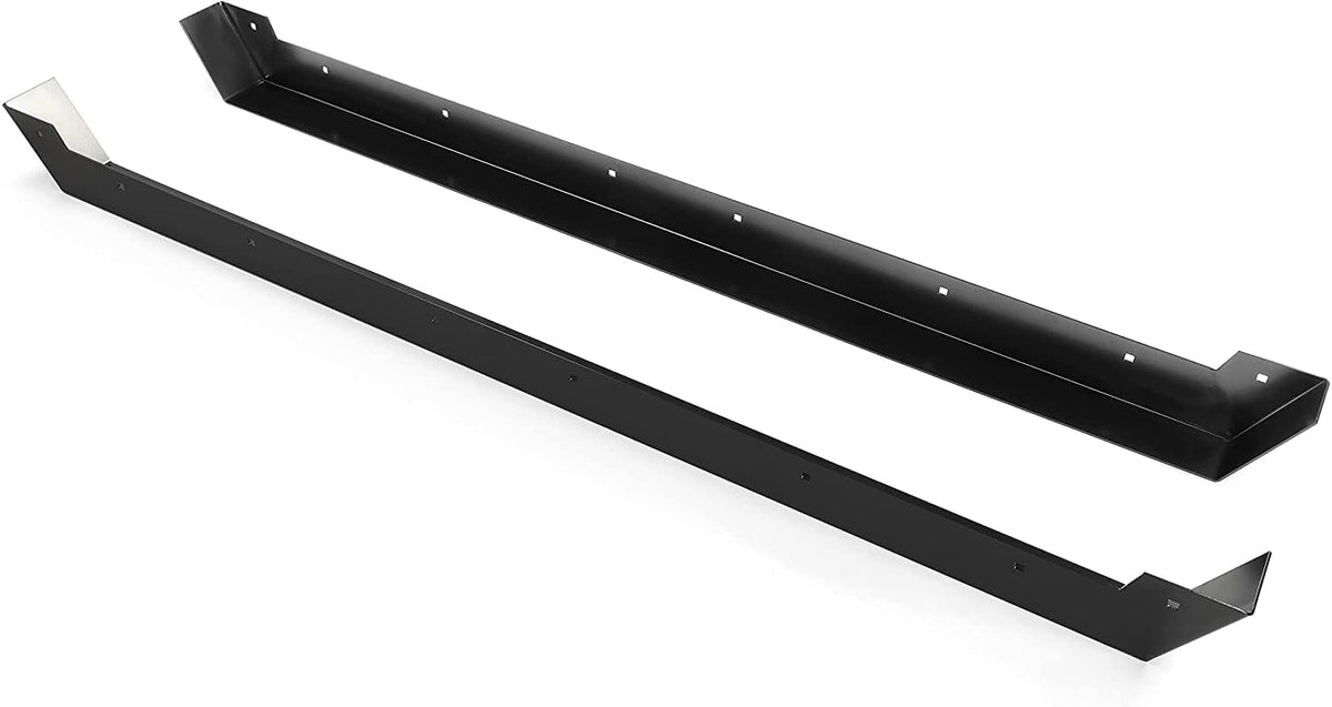 2PCS Powder Coated Steel Black Rock Sliders E746370