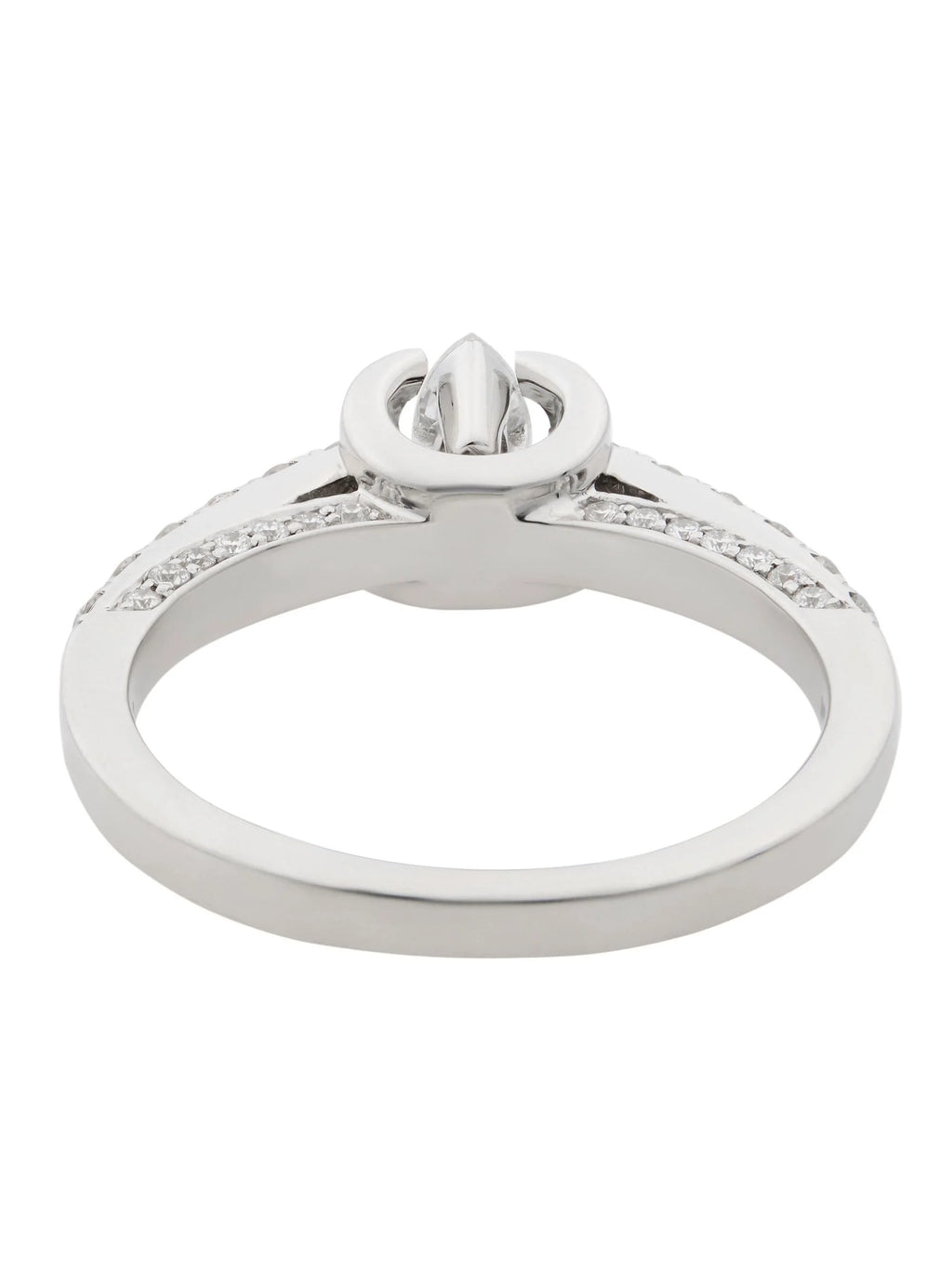 14K White Gold Diamond Accented Engagement Ring U273393