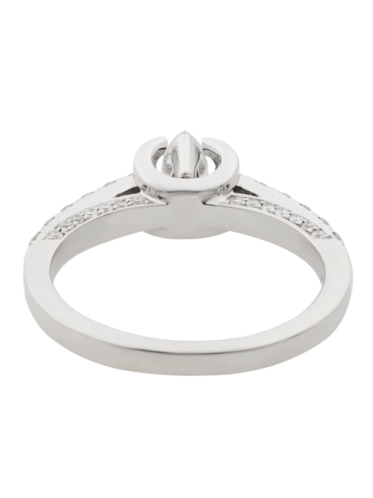 14K White Gold Diamond Accented Engagement Ring U273393