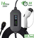 Level 2 Portable Electric Vehicle Charger, 16Amp, 30 Feet B697696