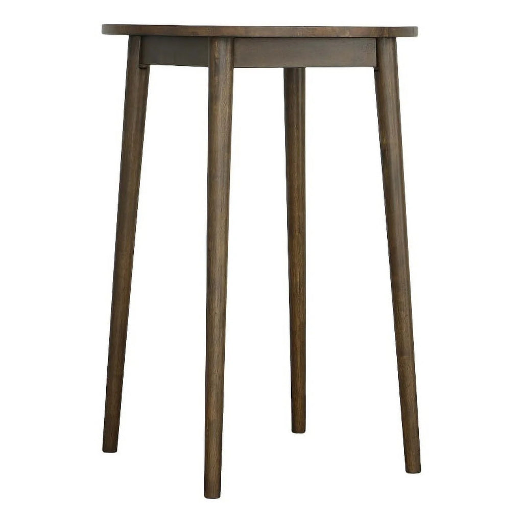 Wood Round Bar/Pub Table in Walnut Brown O224406
