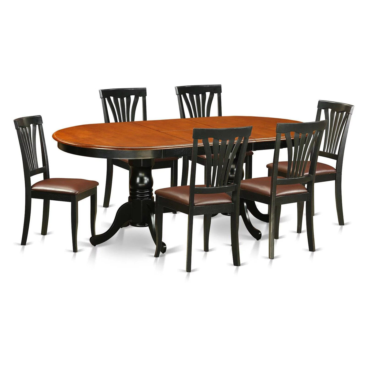 7 Piece Wood Dining Room Table Set Y651971