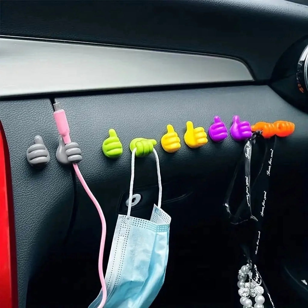 50 Pcs Silicone Thumb Wall Hook Adhesive Cable Clip Key Hanger G982973