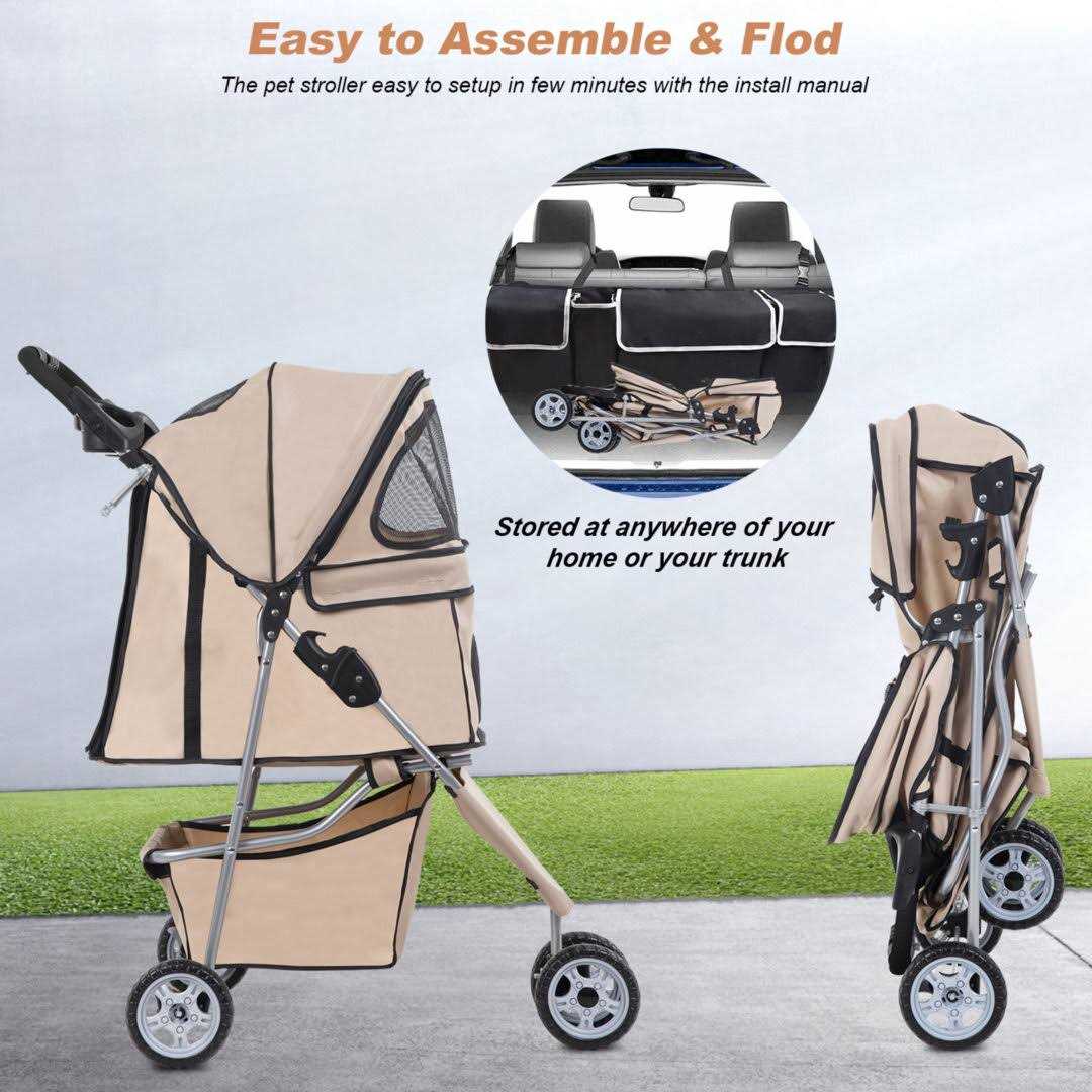 Pet Stroller Folding Carrier E122
