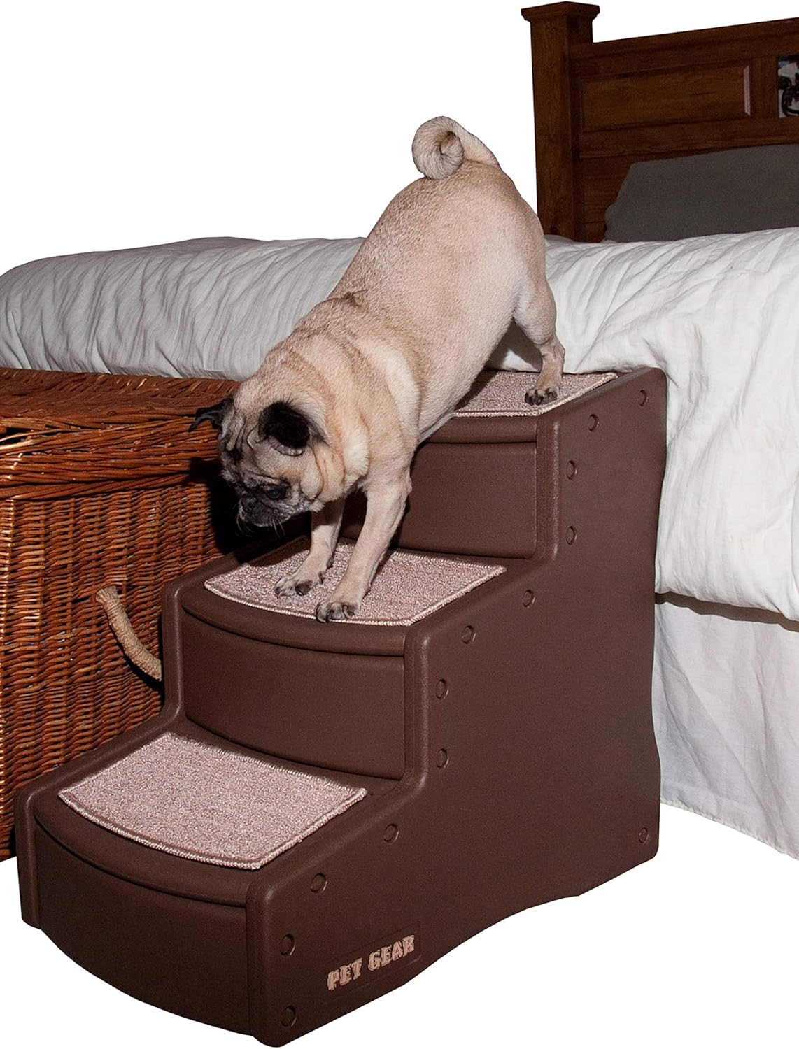 Pet Stairs, 3 Step, Removable Washable Carpet Treads, Pack of 2 X8362