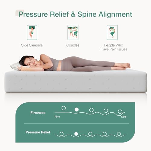 Full Size 12 Inch Memory Foam Mattress with Removable Washable Cover Y441