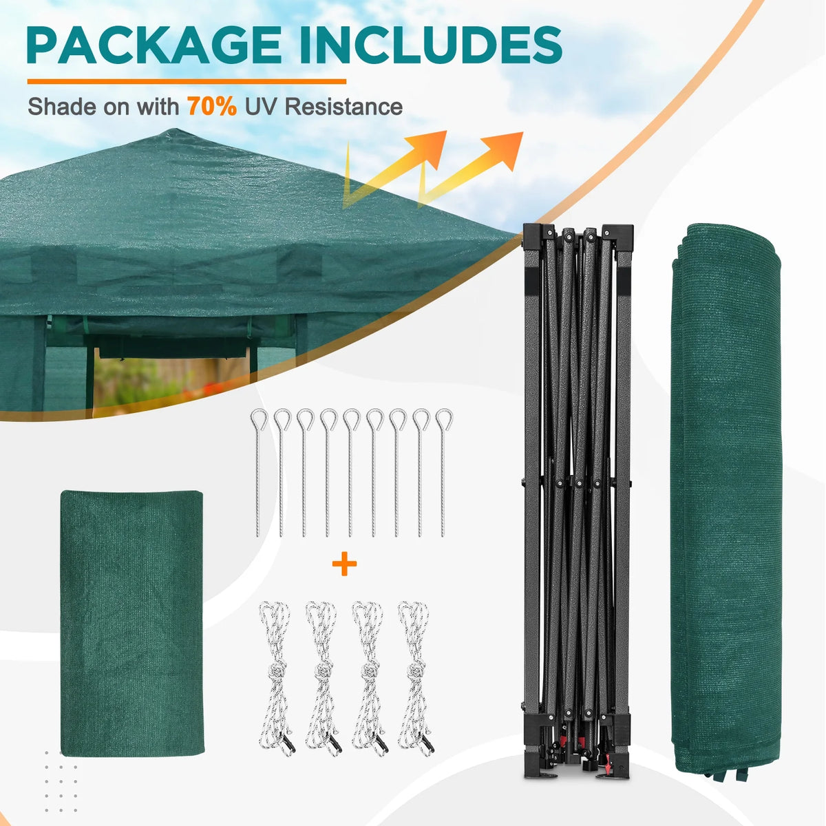 10x10 Pop-up Greenhouse with Mesh Cover N755148