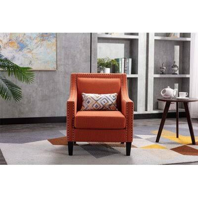Orange Linen Armchair J952369