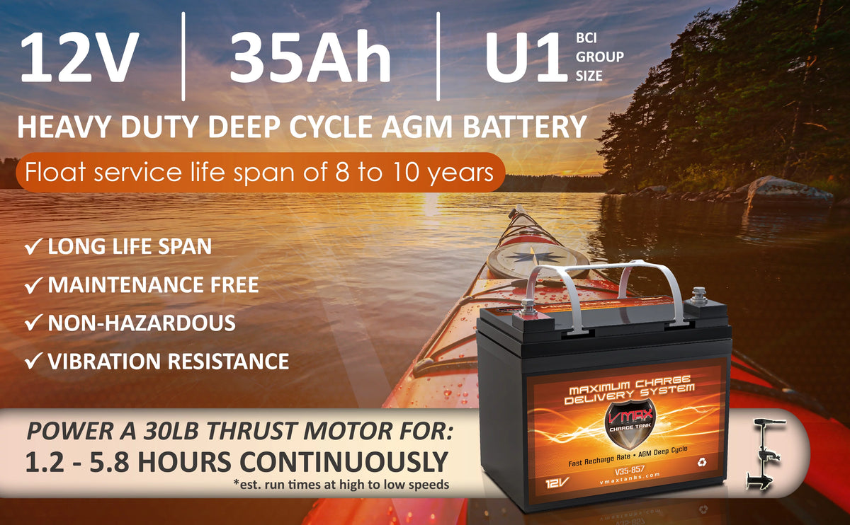 12V 35Ah AGM Deep Cycle Battery H244761