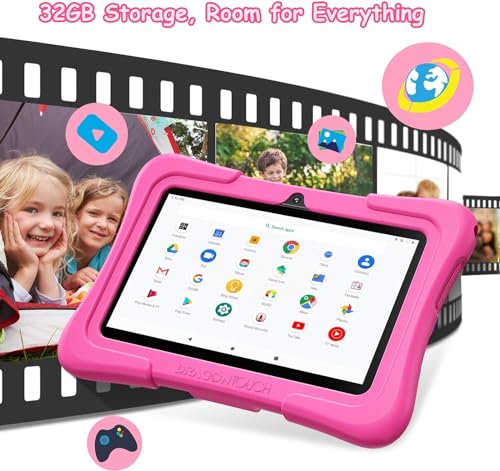 10 inch Android Tablet with 32GB Storage – Pink Z650698