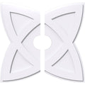 28 inchod x 5 inchid x 10 1/2 inchc x 1 inchp PVC Contemporary Ceiling Medallion, Two Piece B7007