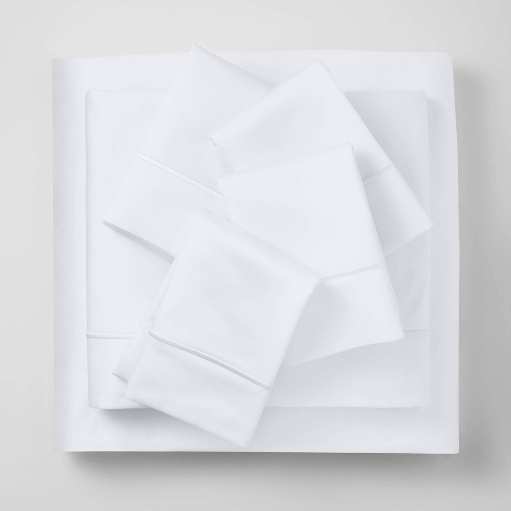 California King 6pc 1000 Thread Count Solid Sheet Set True White U745