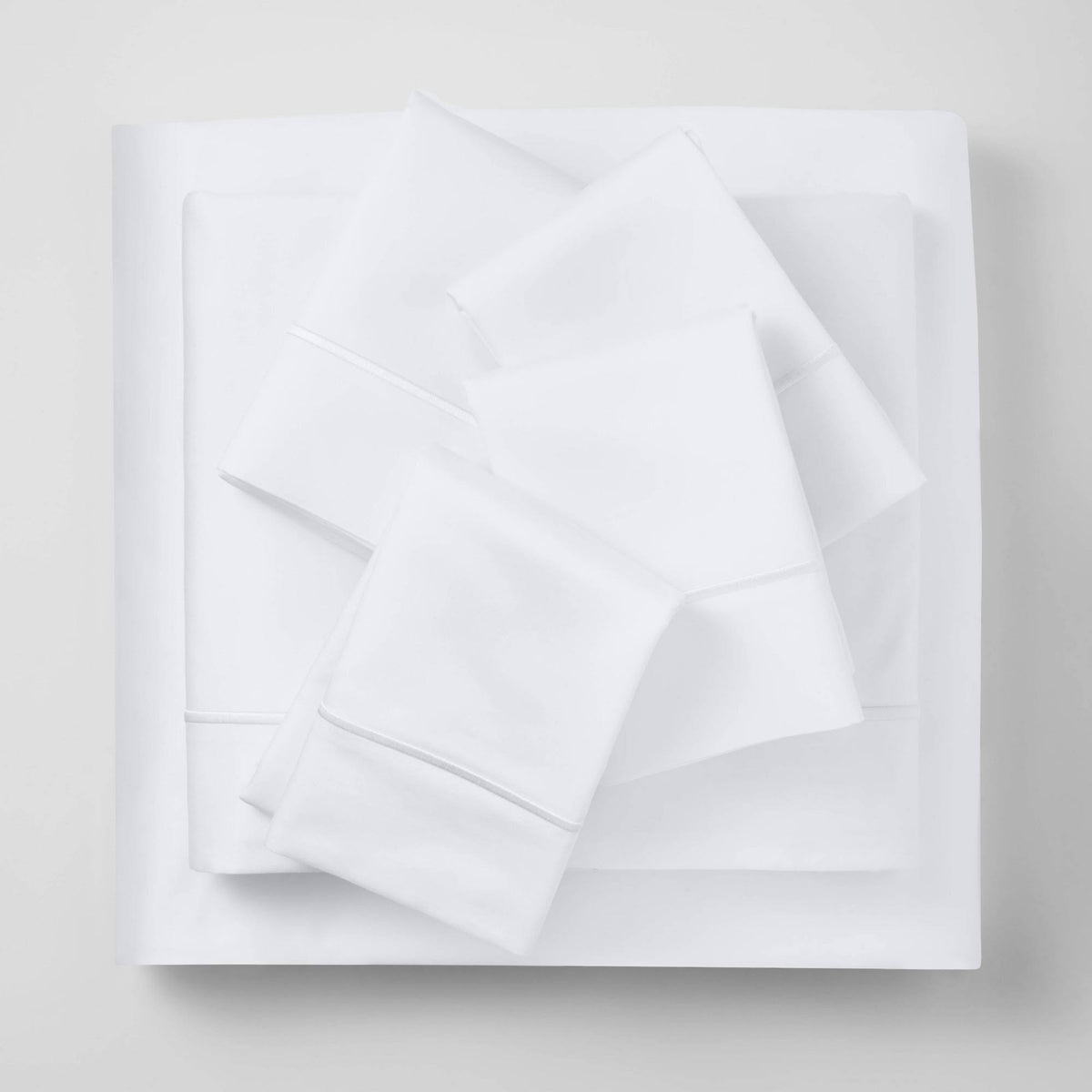 California King 6pc 1000 Thread Count Solid Sheet Set True White U745