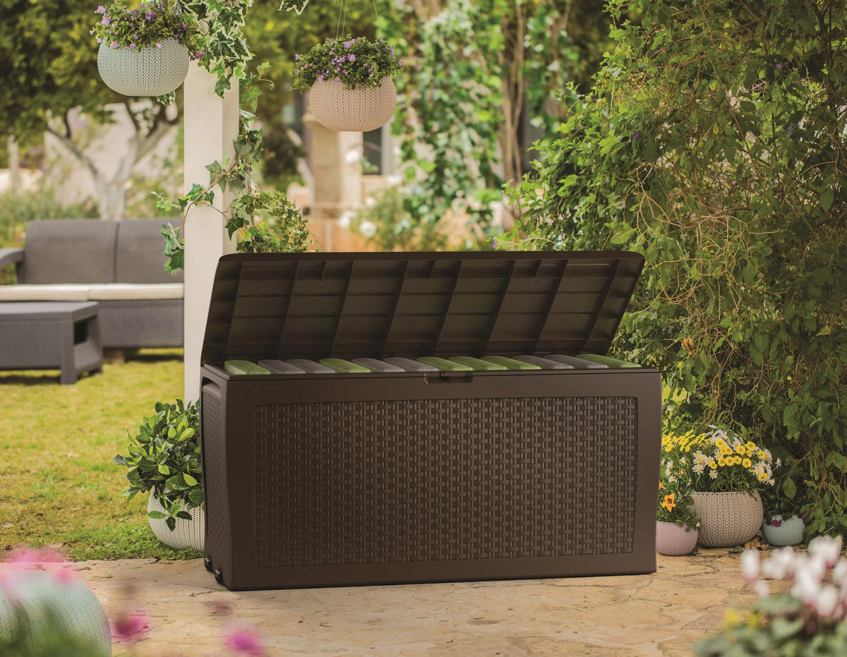 Brown Resin Outdoor Storage Deck Box J4022