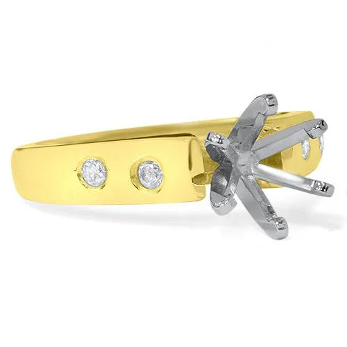 14K Cathedral Engagement Ring Setting I572