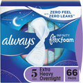 Unscented Feminine Pads with Wings, 66 Count H91439