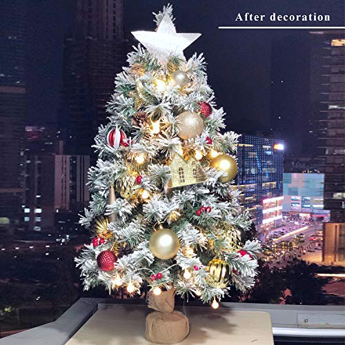 20 Inch Pre-Lit Artificial Mini Christmas Tree with 40 LED Lights V24651