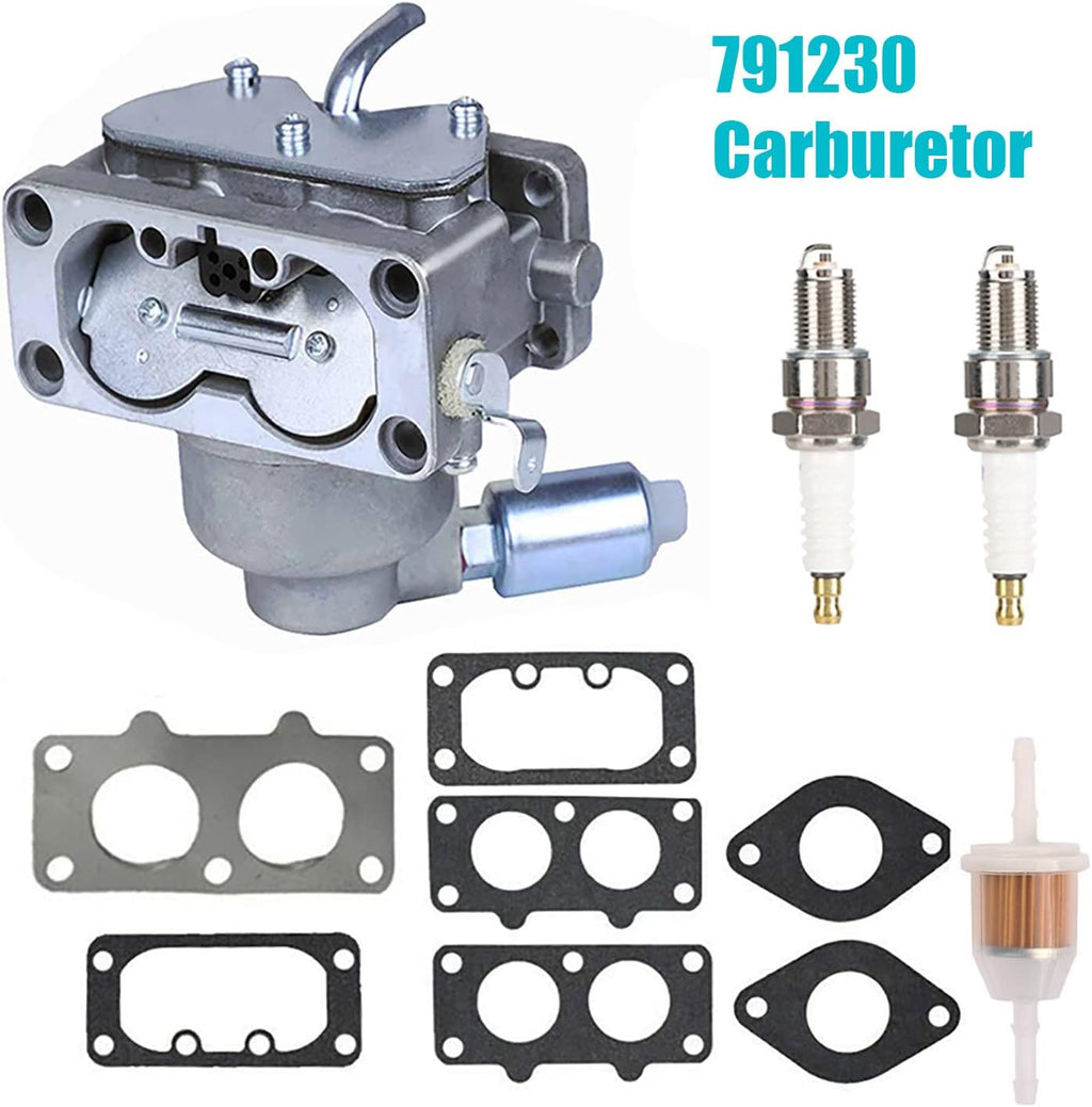 Carburetor Compatible with Briggs and Stratton V-Twin Engine, Manual Choke, Pack of 2 R396