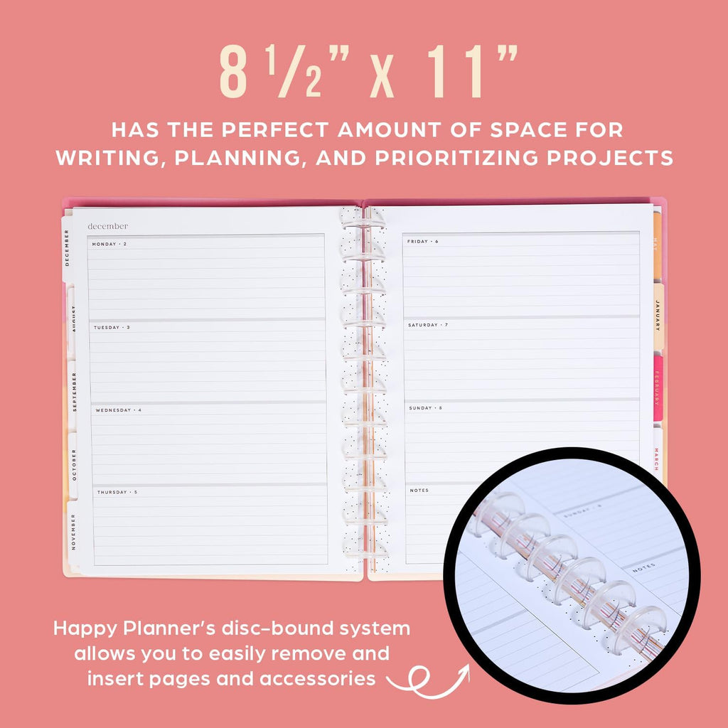 12-Month Academic Planner, July 2024–June 2025, Big Size, 72 Pages, 8 1/2" x 11" H90583