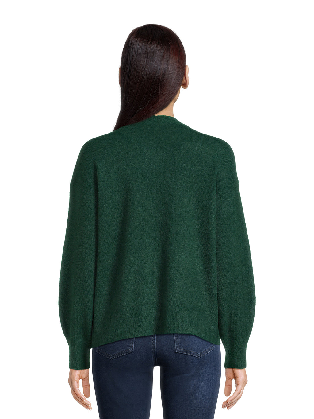 Women's V-Neck Embellished Button Front Cardigan with Long Sleeves T303