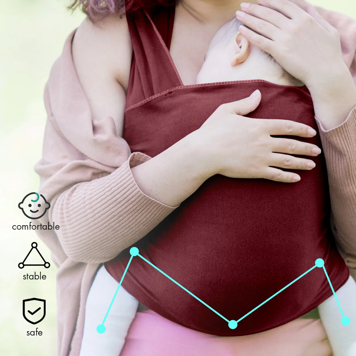 Organic Cotton Adjustable Baby Wrap Carrier Y104