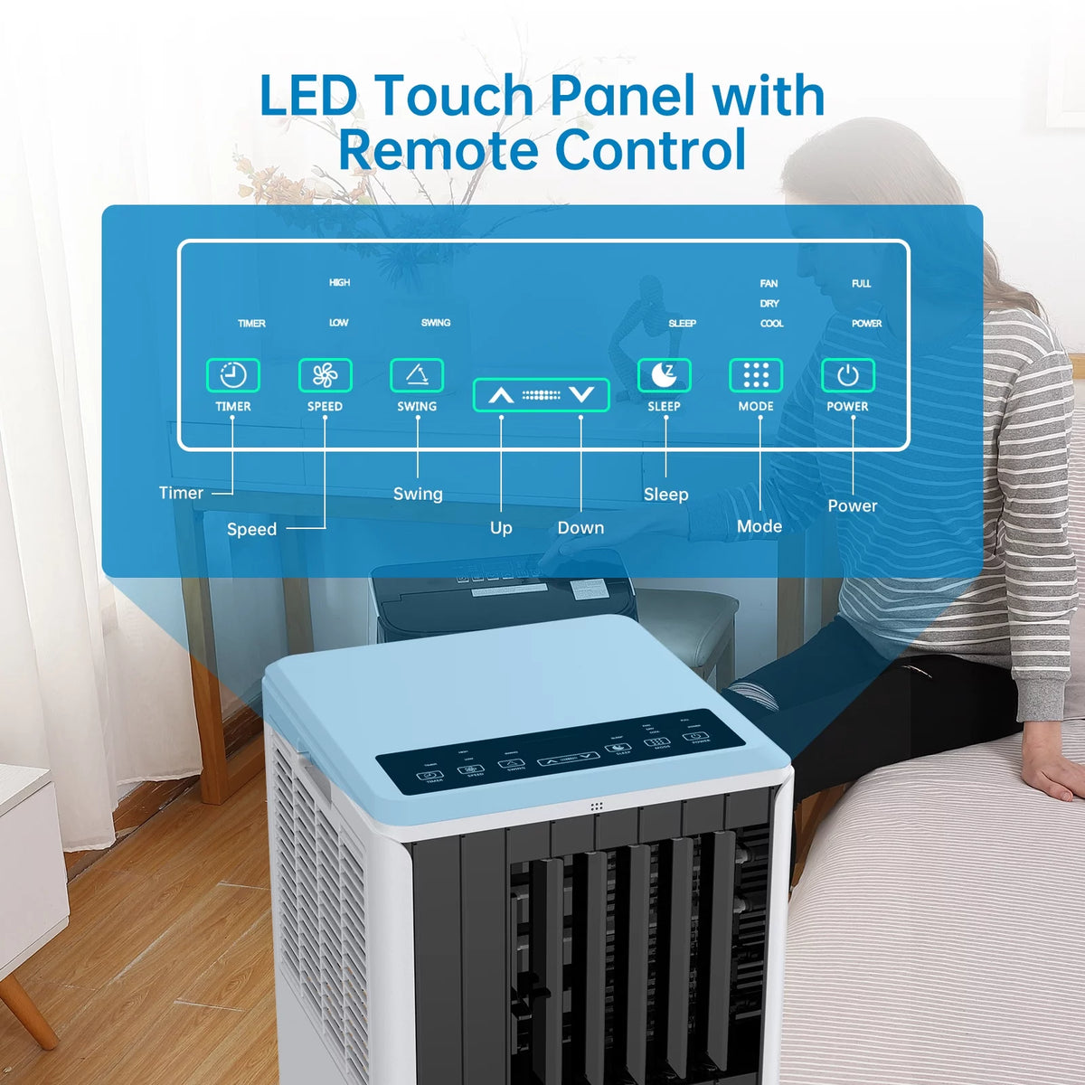 5,000 BTU Portable Air Conditioner Dehumidifier with Remote S866094