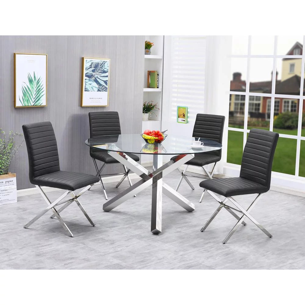 54" Round Glass Dining Table B598