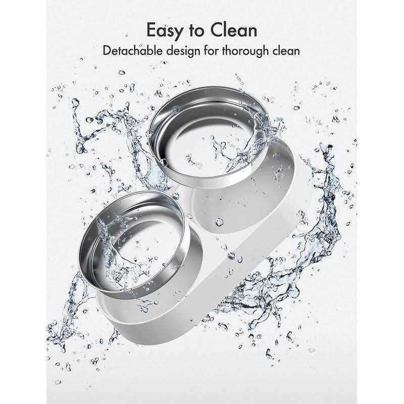 Automatic Pet Food Splitter with Stainless Steel Bowls P57413