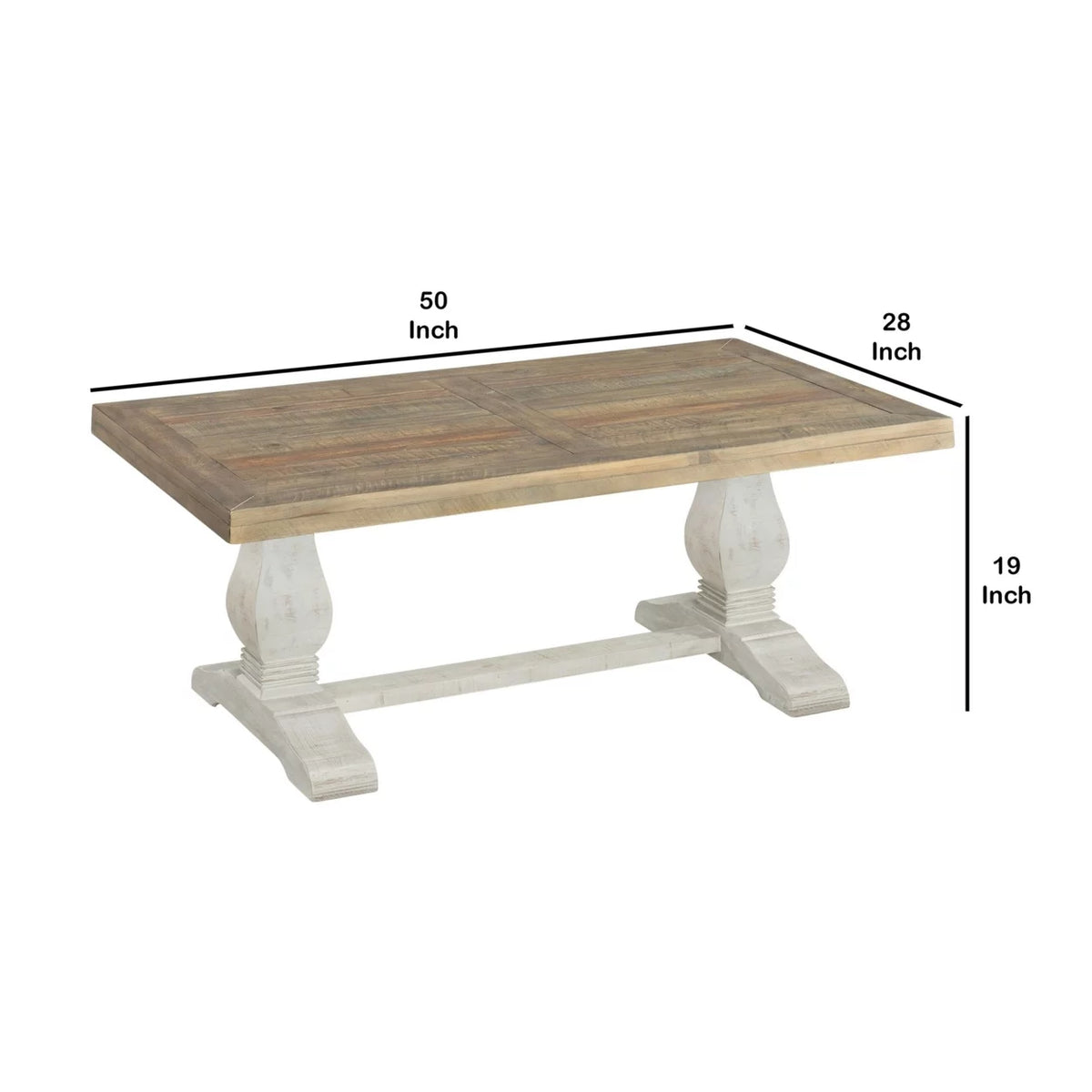19 Inch Coffee Table with Pedestal Base S195929