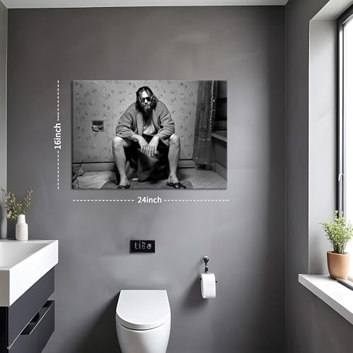 Black and White Vintage Humor Bathroom Wall Art Set of 2 J9294