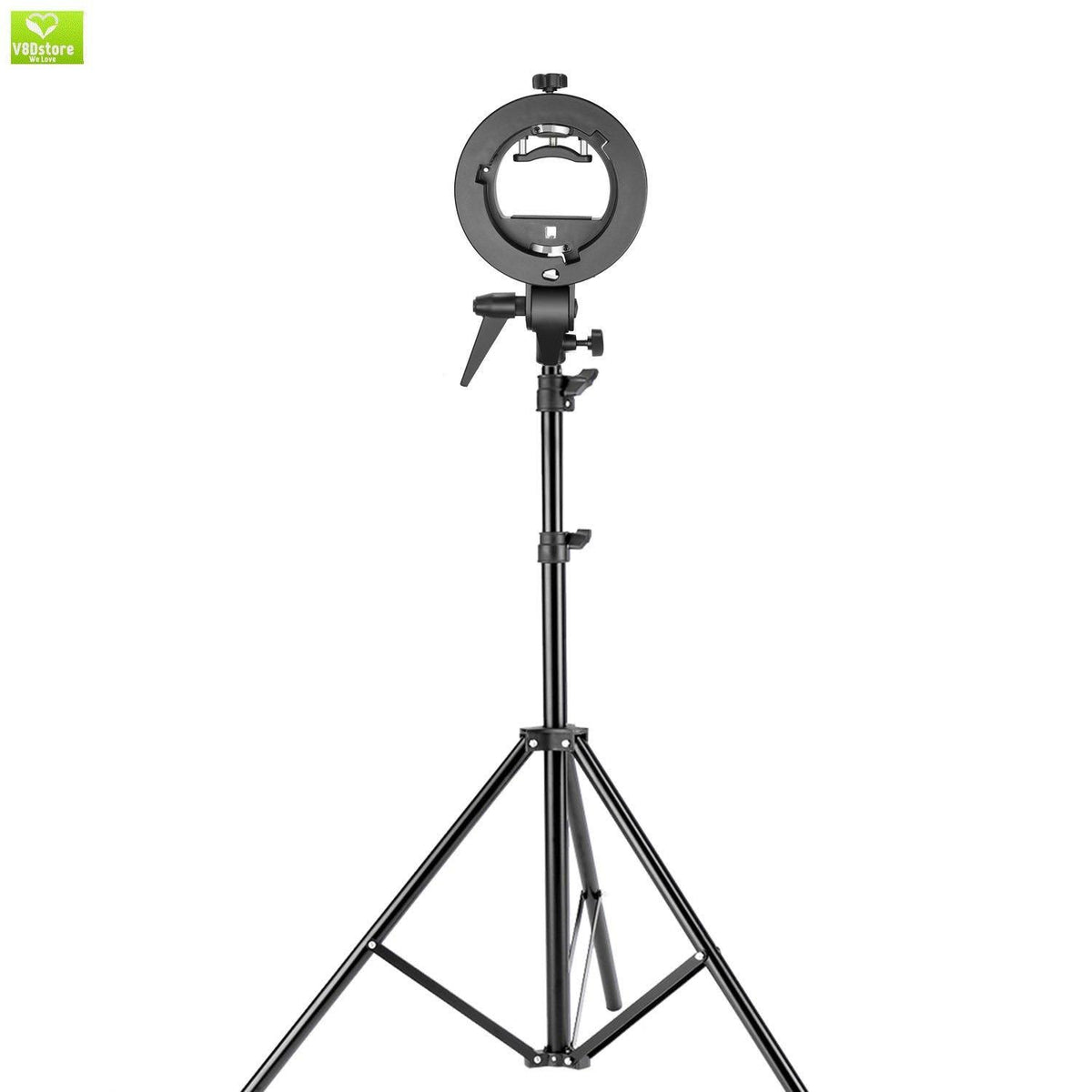 Photography Speedlite Bracket Holder with Bowens Mount and 75 Inches Adjustable Light Stand T2143