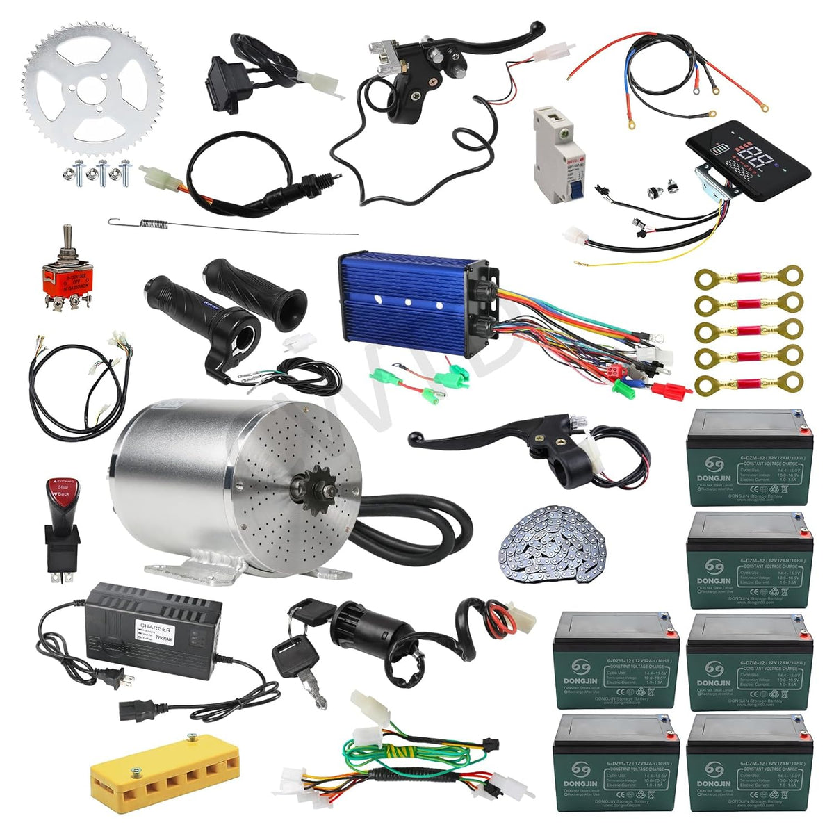 72V 3000W Brushless Motor Kit with LCD Display S372642