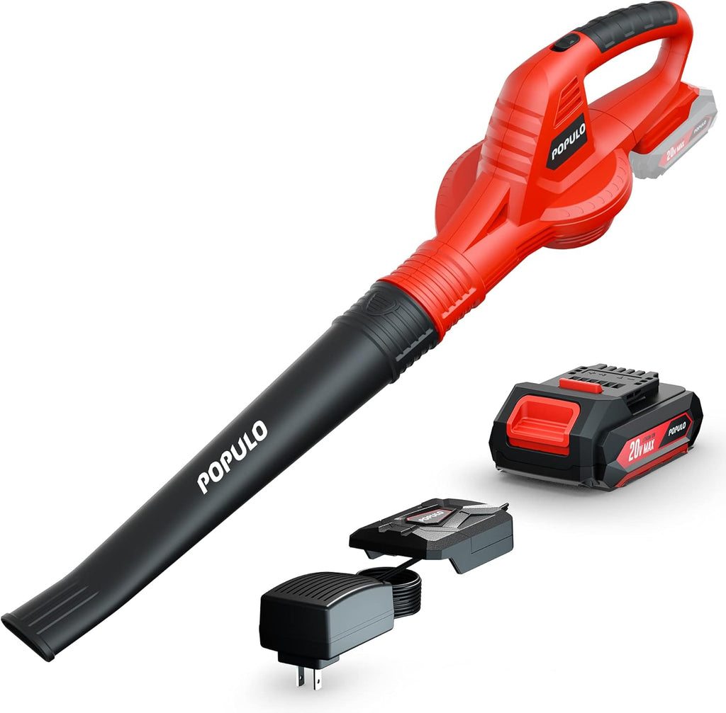 20V Cordless Leaf Blower with 2.0Ah Battery and Fast Charger Q154