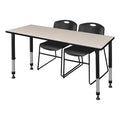 Adjustable Classroom Table and Stack Chairs I2102