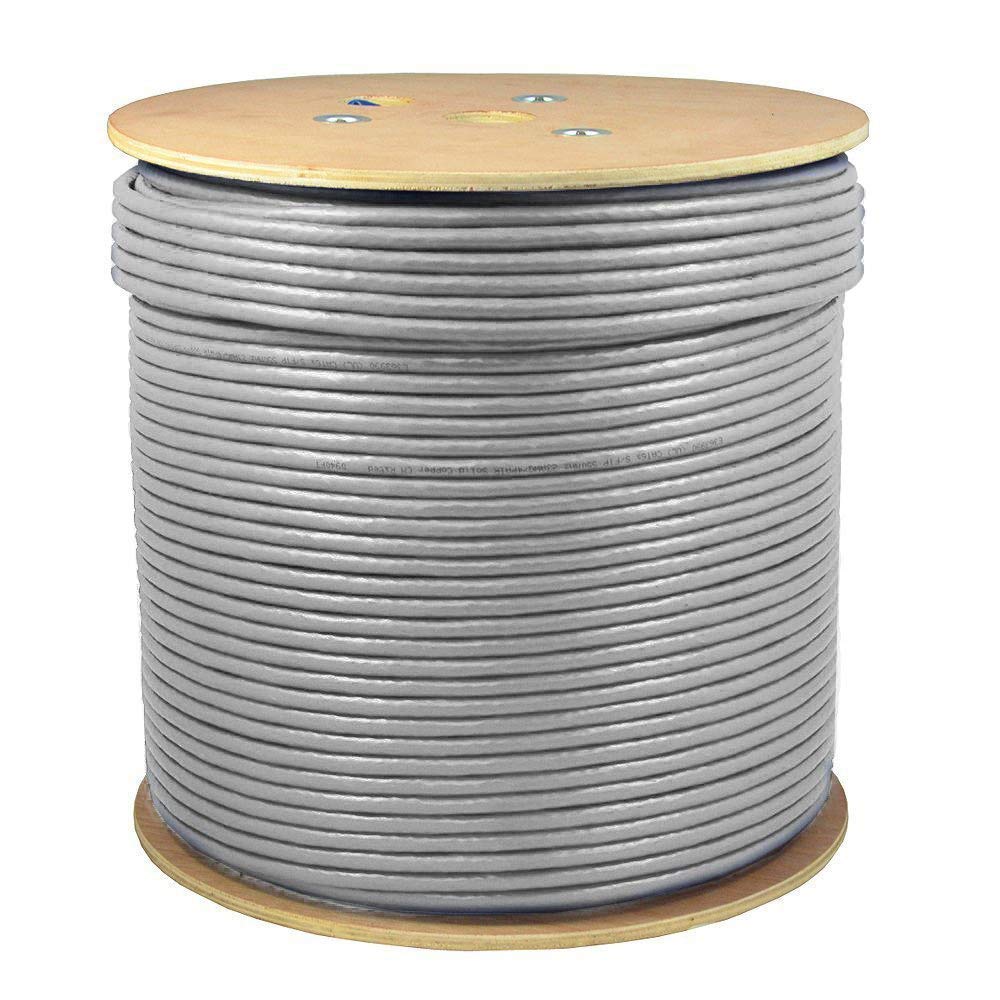 1000ft CAT6A S/FTP in-Wall CMR Rated Bare Copper Solid 23AWG Conductor 550Mhz Ethernet Wire Z43563