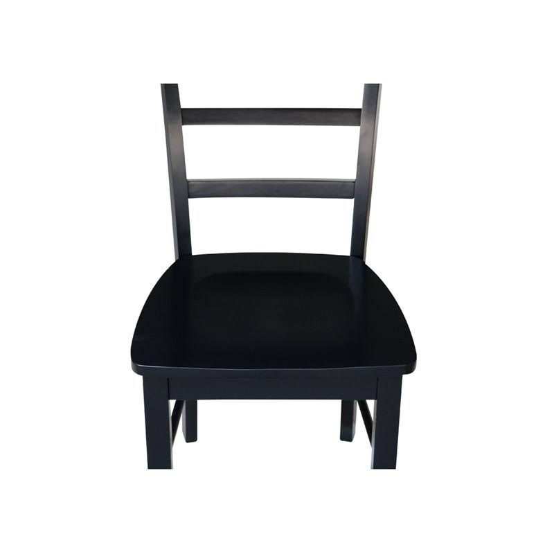 Black Ladderback Dining Chair Set of 2 N735434