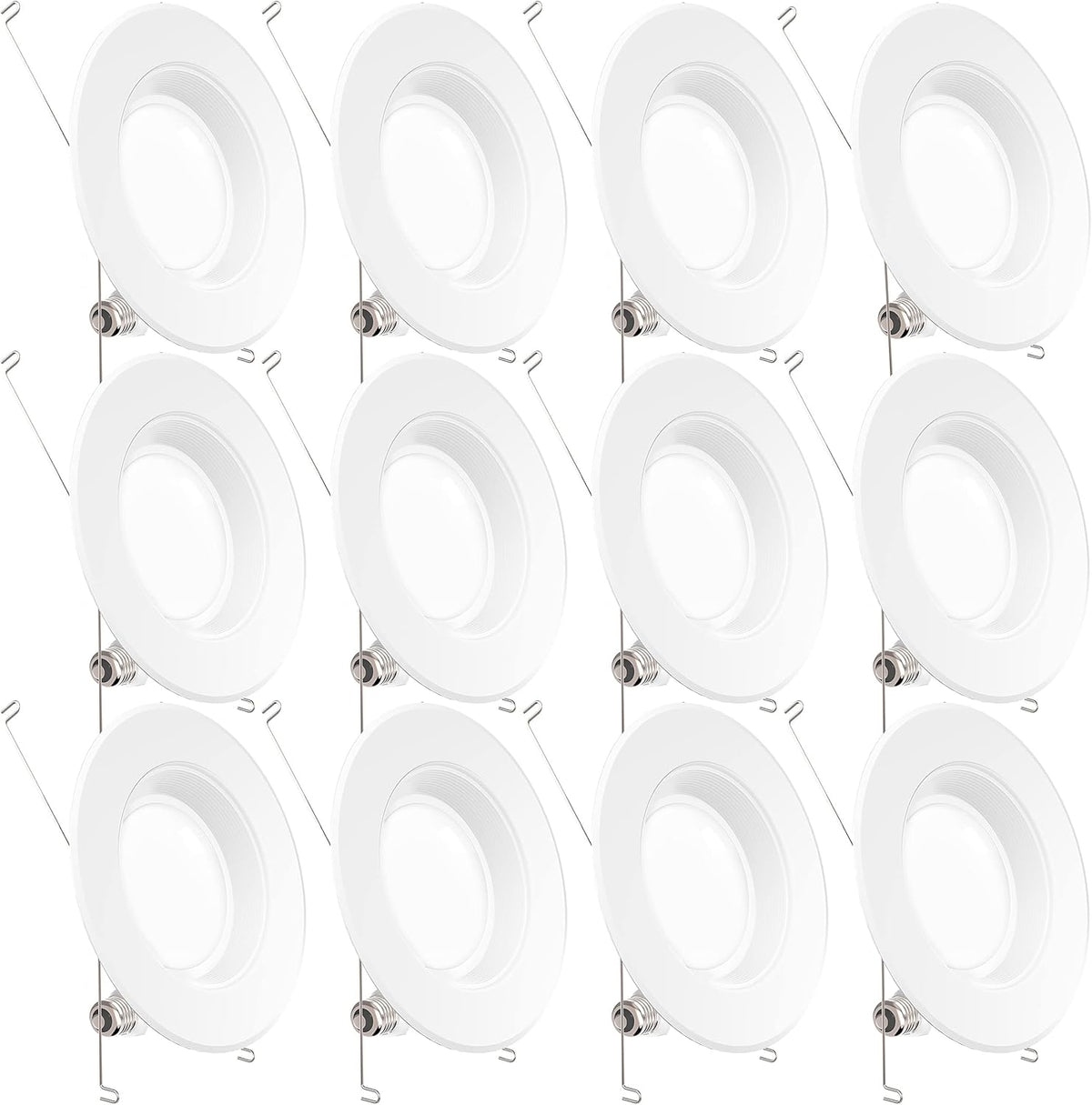 12 Pack 5/6 Inch LED Recessed Lighting Retrofit Conversion Kit J7577