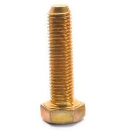 9/16 inch-12 x 1 1/2 inch Coarse Thread Grade 8 Hex Cap Screw, Alloy Steel Yellow Zinc Plated, Pk 25 H10090