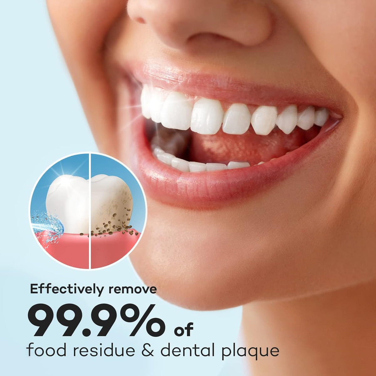 Water Flosser 600ML Oral Irrigator with 3 Flossing Modes, 10 Settings, 7 Tips, Pack of 2 R7193