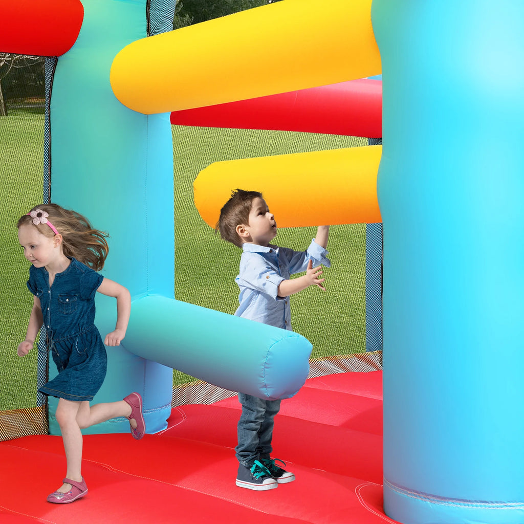 Inflatable Water Slide Bounce House with Splash Pool & Basketball Rim M46873