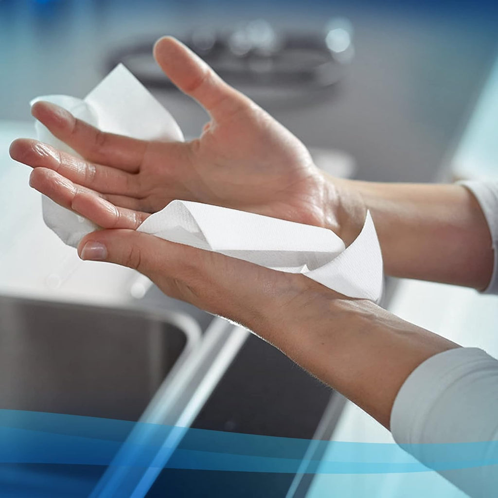 White Hard Roll Paper Towels, 6 Rolls Z184