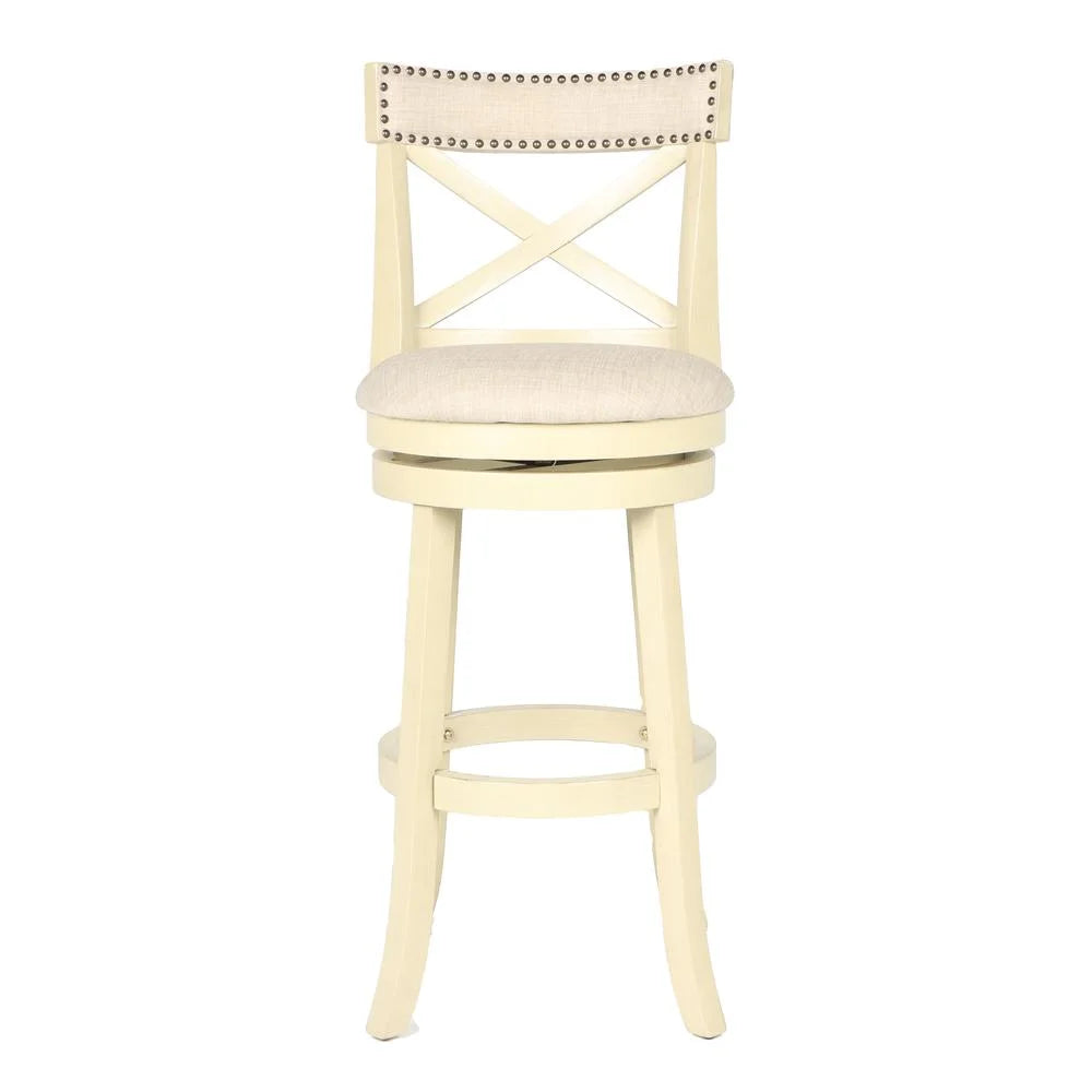 29" Wood Bar Stool with Fabric Seat Q543980
