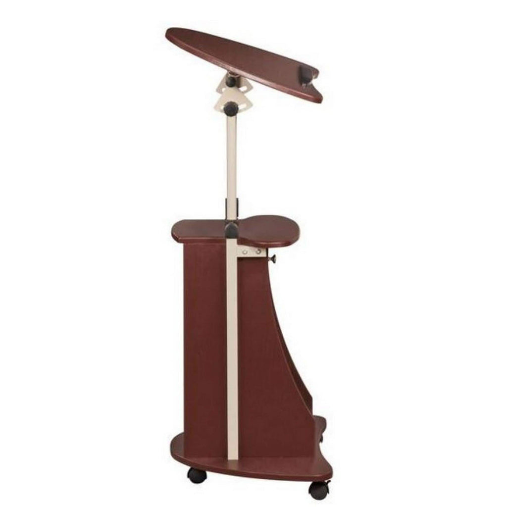 Rolling Adjustable Laptop Cart with Storage Black I365